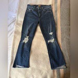 MOTHER The Insider Crop Step Fray